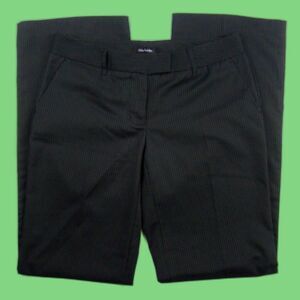 Daisy Fuentes Moda Pants Black Pinstripes Sz 4